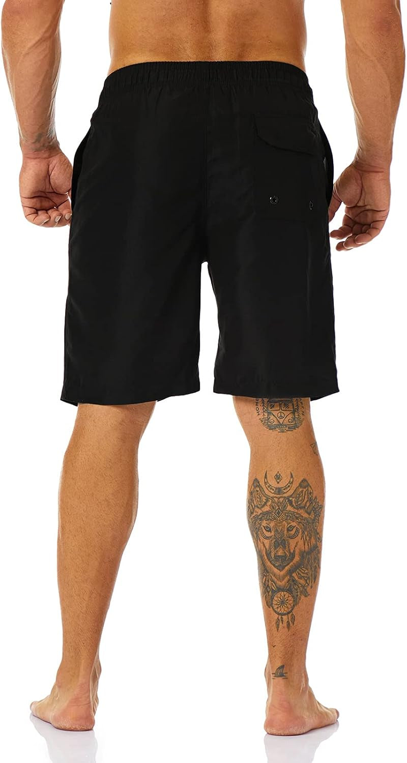 Men's Quick-Dry Long Swim Trunks - 9" Boardshorts with Mesh Lining for Ultimate Comfort